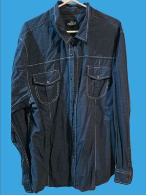 4/$67 Deal! Distillery Men's Soft Blue Casual Button-Down Shirt